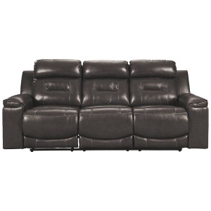 Pomellato Power Reclining Sofa with Adjustable Headrest Gray - Signature Design by Ashley