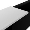 70.1''-100'' Modern Stylish TV Stand TV Cabinet for 80+inch TV, White+Black - 4 of 4