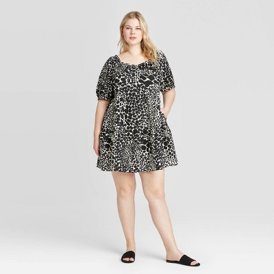 women's plus animal print dresses