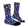 Christmas Holidays Festive Pattern Women Printed Crew Socks Funny Funky Socks Soft Polyester Novelty Gifts for Artists Men - 3 of 4
