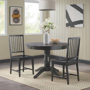 Set of 2 Vienna Wood Dining Armless Chairs - Alaterre Furniture - 1 of 4
