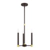 Livex Lighting Karlstad 3 - Light Chandelier in  Bronze/Satin Brass - 3 of 4