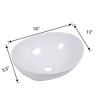 SEVOBAL Bathroom Sinks Oval Vessel Ceramic Basin Modern Above Counter Design for Home and Office Use, White, 19.29"*16.14"*9.45" - 2 of 4