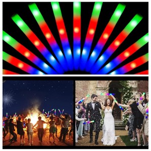 Joyfy  24 PCS Foam Glow Sticks Party Favors LED Light Up Sticks 3 Modes Flashing Glow Party Supplies Wedding Concert Camping Birthday,Easter, Carnival - 1 of 4