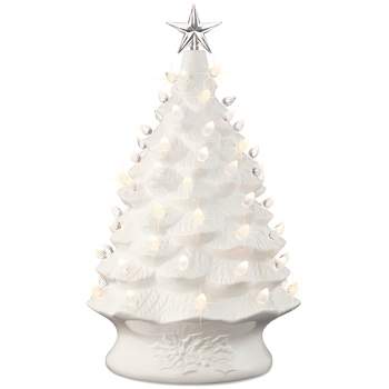 Best Choice Products 24in X-Large Pre-Lit Ceramic Christmas Tree Decor w/ 74 Bulbs, LED Light