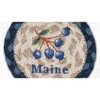 Earth Rugs Blueberry Maine Printed Coaster – 5"x5" Rustic Jute Accent with Fruit Theme Design - 3 of 3
