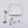 ONWITH Brushed nickel 10" Square Rainfall & High Pressure Stainless Steel Bath Shower head - 3 of 4
