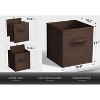 Sorbus 11 Inch Foldable Fabric Storage Cube Bin with Handles - for Organizing Pantry, Closet, Nursery, Playroom, and More - 3 of 4