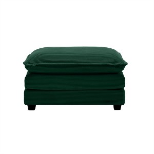 OUTSUPPLY Ottoman Footstool, Retro Storage Pouf, Living Room Accent - 1 of 3
