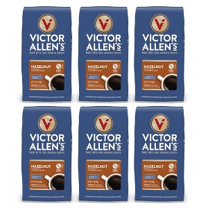 Victor Allen's Coffee Hazelnut Flavored Ground Coffee, Medium Roast, 6 Pack - 12oz Bags - 1 of 4