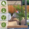 Syemin Artificial Plants 2pcs Artificial Areca Palm Plant 5.2ft Faux Tropical Lutescens Tree in Pot for Indoor Outdoor Home, Green, 31.5"*31.5"*63" - 4 of 4