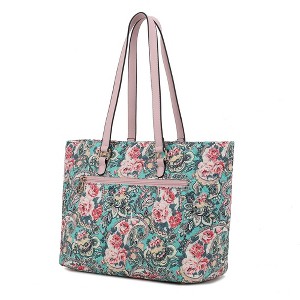 MKF Collection Hallie Quilted Cotton Botanical Pattern Women’s Tote Bag by Mia K - 1 of 4