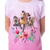 Girls' Spirit Untamed Movie Horse Lucky Sleep Pajama Set Shorts Crewneck Pink - 3 of 4