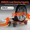 4-Piece Heavy Duty Wheel Dolly Set, 8000 Lbs Capacity Car Mover for Trucks, Motorcycles, Trailers & Boats, - 3 of 4