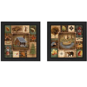 Gulches 2-Piece Vignette By Ed Wargo, Printed Wall Art, Ready To Hang Framed Poster, Black Frame(Up North Collection) - 1 of 4