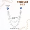 Unique Bargains Bouquet Coat Round Rhinestone Hanging Tassel Chain Lapel Suit Brooch Pins 1 Pc - 2 of 4