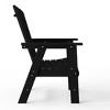 WestinTrends 5 Piece Outdoor Patio Dining Square Table and Shell Back Armchair Set - 4 of 4