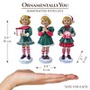 Elegant Victorian Christmas Girl Set of Three Figurines, 6" Holiday Home Decor| OrnamentallyYou - 3 of 4