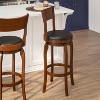 Flash Furniture Nichola Commercial Grade Classic Open Back Swivel Bar Height Pub Barstool with Bowed Wooden Frame and Padded, Uphosltered Seat - image 4 of 4