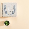 Personalization Mall Farmhouse Floral Personalized Letter Tumbled Stone Coaster Set - 3 of 4