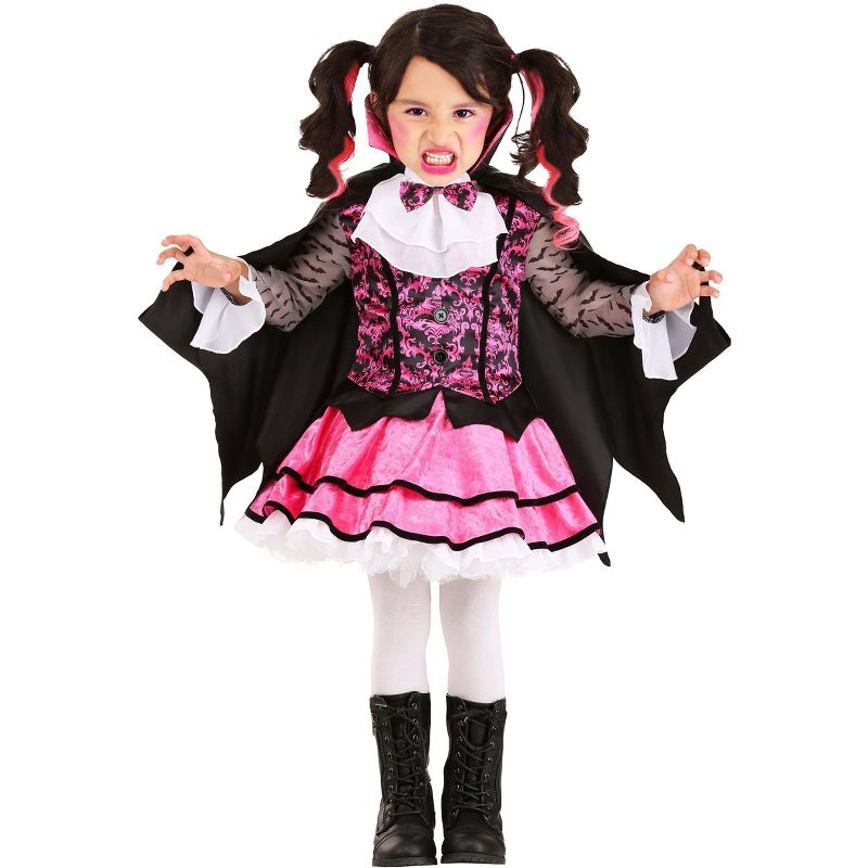 HalloweenCostumes.com Pink Vampire Toddler Costume, 1 of 4