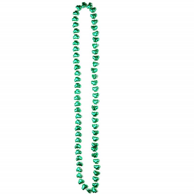 Skeleteen Shamrock Beaded Necklaces - Green - 12 Pack, 5 of 6