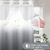 No Hook Shower Curtain with Snap in Liner Ombre Hotel Fabric Bath Curtain Mesh Top Waterproof Washable 71x74 Inch - 3 of 4