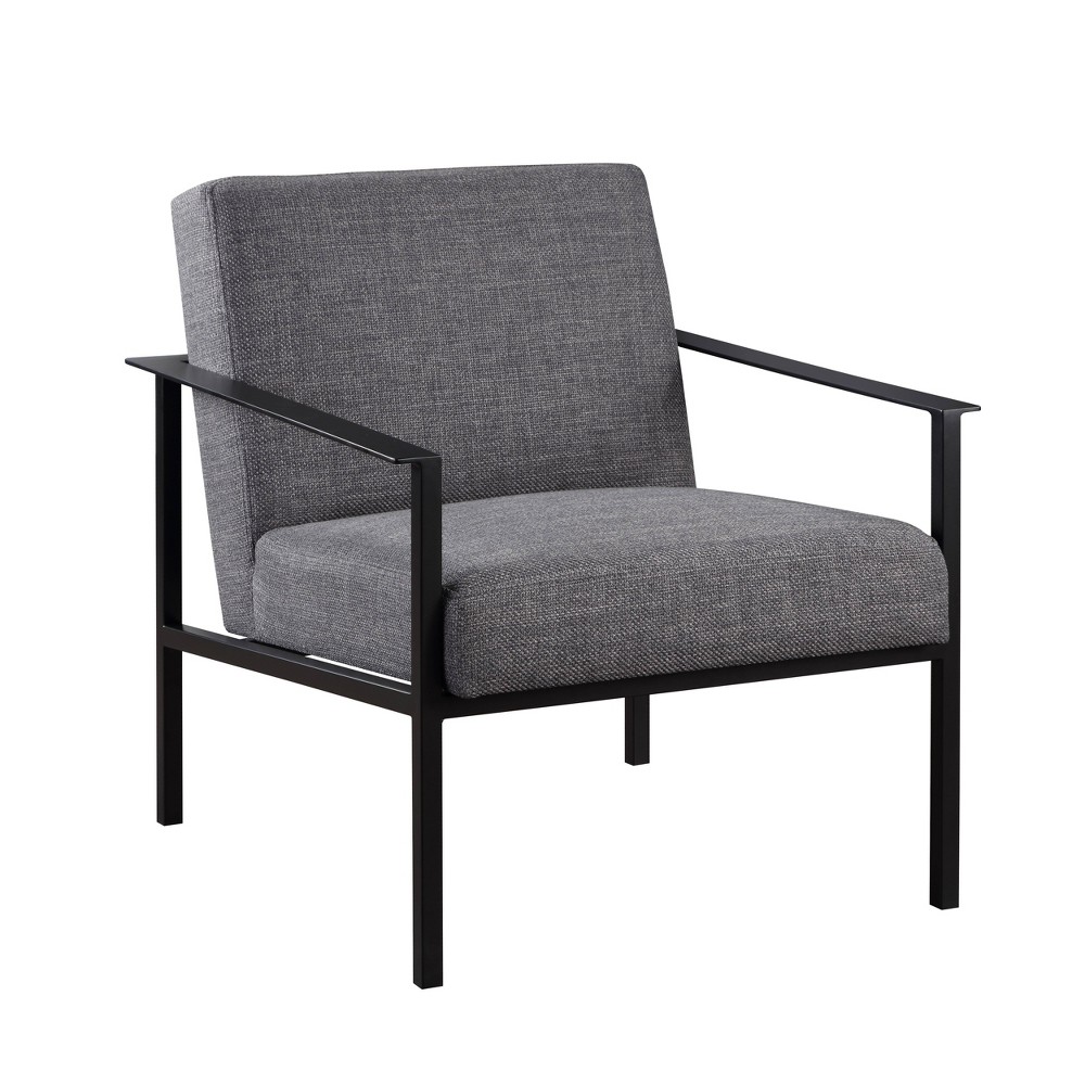 Photos - Sofa Comfort Pointe Milano Stationary Metal Accent Chair Charcoal