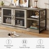 GustoWave TV Stand for 65 Inches, Farmhouse Entertainment Center with Storage Cabinet and Mesh Doors, Industrial Media Console Table for Living Room - 4 of 4