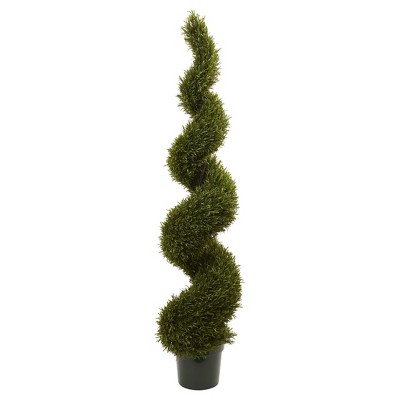 Artificial 6ft Rosemary Spiral Tree Indoor/Outdoor - Nearly Natural