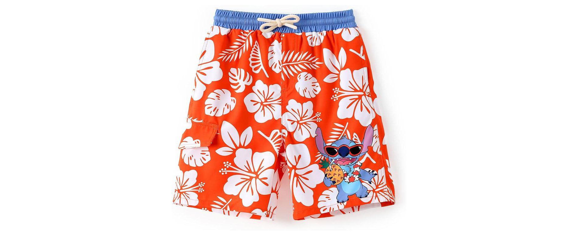 Disney Stitch Kids Hawaii Compression Liner Quick-Dry Swim Trunk Swim Shorts Stitch Orange 6-7