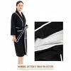 American Soft Linen Triga - Bamboo Robes for Women and Men, Unisex Plush Spa Lounging Bathrobe, 1 Piece Cozy Robe for Couples After Shower - 4 of 4