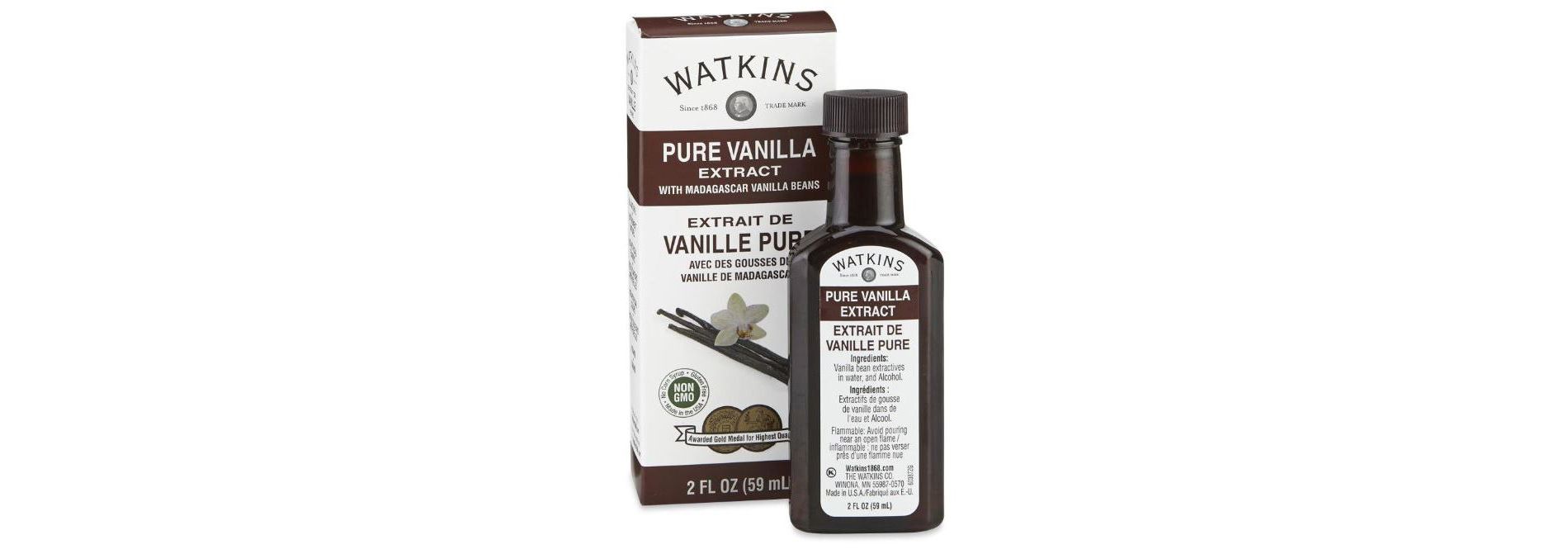 Watkins Pure Vanilla Extract with Madagascar Vanilla Beans 2oz