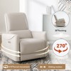 Modern Swivel and Rocker Power Recliner Chair, Heavy Duty Motion Mechanism with USB and Type-C Ports - ModernLuxe - 4 of 4