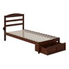 AFI Furnishings Warren Platform Bed TXL with Foot Drawer AW - 3 of 4