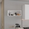 GlasFlength Kitchen Storage Kitchen Wall Cabinet Open Shelves Cabinet Rectangular Storage Cupboard for Kitchen, White, 12.5"*30"*12" - 2 of 4