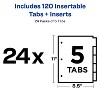 Avery Insertable Big Tab Dividers 5-Tab Letter 24 Sets 11113 - 4 of 4