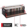 Stock Your Home CD Storage Organizer Box- Faux Leather (Black) - 3 of 4