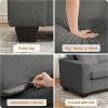 83 Inches Modern Sofa ，Comfy Teddy Velvet Sofa with Deep Seats, Cozy Comfort Loveseat, for Living Room, Bedroom, Office - 4 of 4