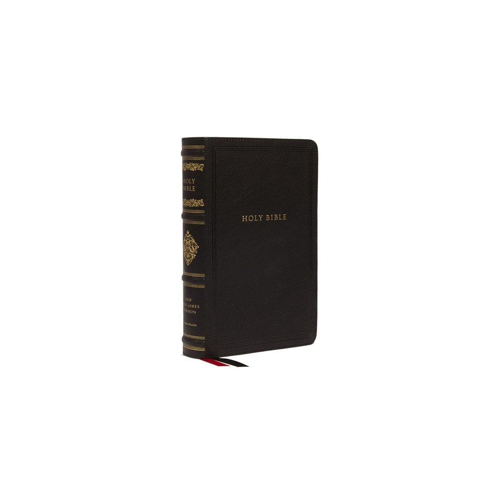 Nkjv, Personal Size Reference Bible, Sovereign Collection, Leathersoft, Black, Red Letter, Comfort Print - by Thomas Nelson (Leather Bound)
