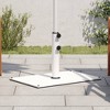 vidaXL Parasol Base - White Steel - Fits Ø1.3/1.5"/1.9" Poles - Rectangular Sturdy Stand - Double Knob Tightening - 33.1 lb - 2 of 4