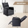 Recliner Chair, Electric Adjustable PU Leather Recliners with Remote Control, Modern Single Sofa with Thick Seat Cushion and Backrest for Home Office - 2 of 4