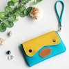 Slickblue Mobile Phone Pouch with Handle, Faux Leather, Clutch Purse, Colorblock Style, 5.7"x3.3", Color Options - 2 of 3