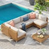 YOOCOZZ 7-Piece Wicker Outdoor Conversation Set with Cushions, Coffee Table, and Sectional Sofa - 2 of 4