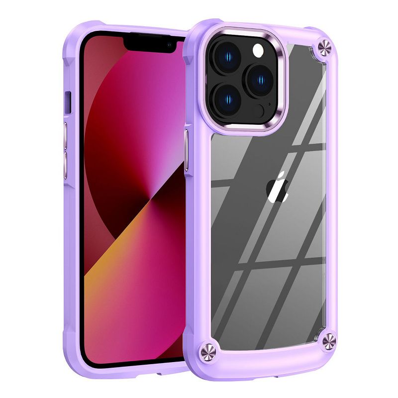 High Quality Clean PC,TPU and Metal Bumper Case For iPhone 13 PRO, 1 of 5