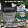 Oversized Double Camping Loveseat, Heavy Duty 2-Person Outdoor Chair, Padded Seat, Cup Holder, Cooler Bag, Side/Back Pocket, 800 lbs Capacity - 4 of 4