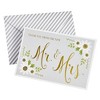 Sustainable Greetings 48-Pack Gold Foil Thank You From The New Mr and Mrs Cards with Envelopes, Bulk Decorative Striped Cards for Wedding, 4 x 6 in - 4 of 4