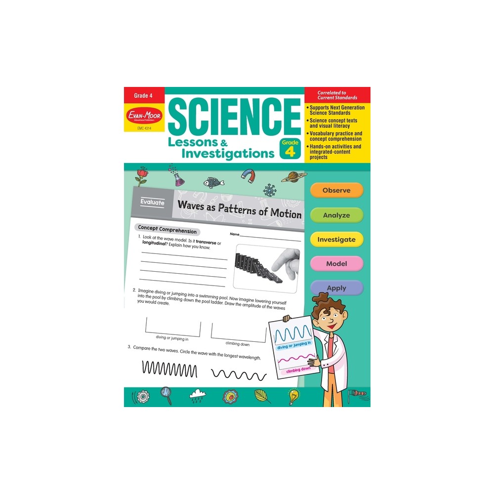 Science Lessons and Investigations, Grade 4 Teacher Resource - by Evan-Moor Educational Publishers (Paperback)