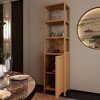 KTMBDW Tall Slim Storage Cabinet with Shutter Door and 3 Tier Shelves, Freestanding Linen Tower Cabinet for Living Room, Kitchen, Bathroom, Natural - 3 of 4