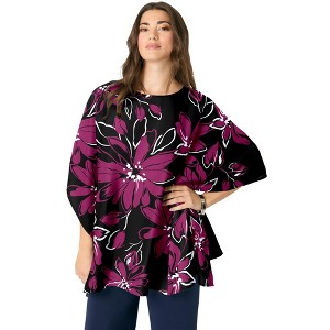 Roaman's Women's Plus Size Georgette Duster - 1 of 4
